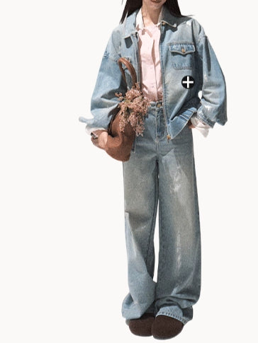 Vintage Straight-Leg Cotton Denim Jeans