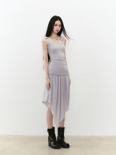Beaded Strappy Asymmetric Dress - CHINASQUAD