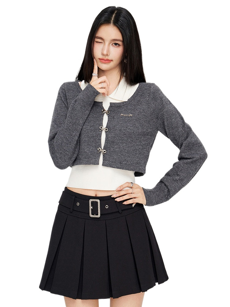 Bow-Knot Knit Cardigan - CHINASQUAD