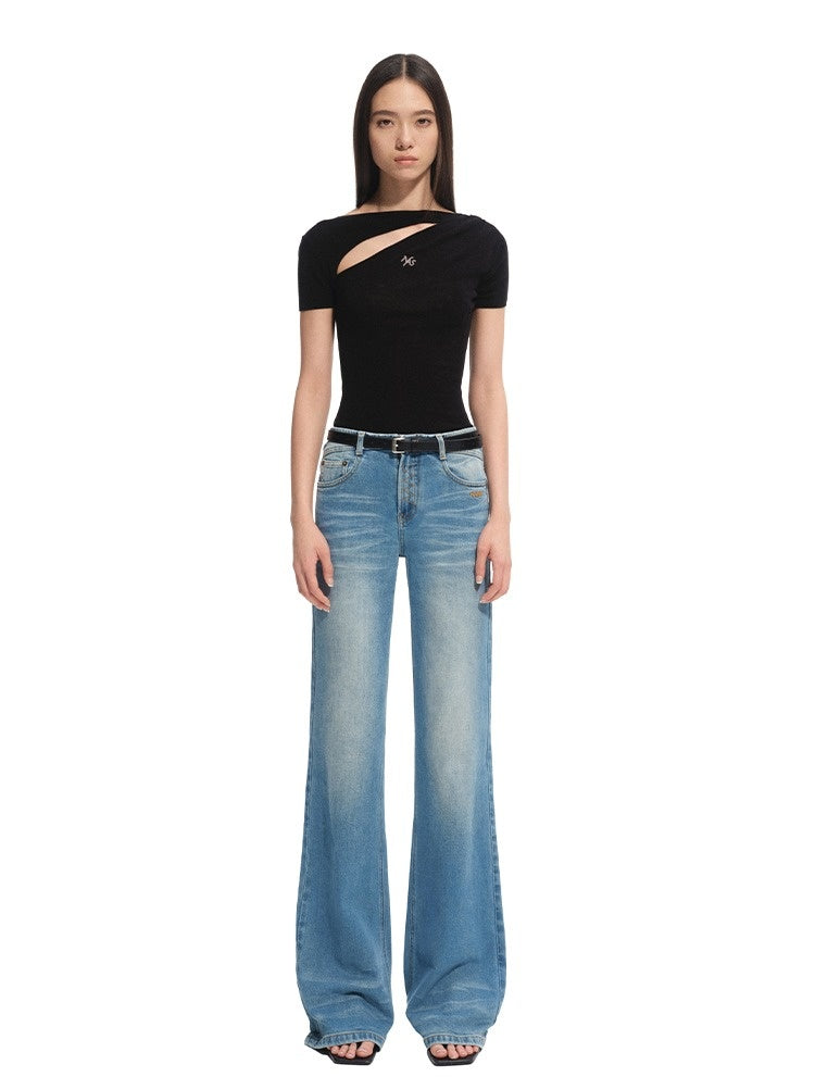 Crescent Knit Modal-Cotton T-Shirt - CHINASQUAD