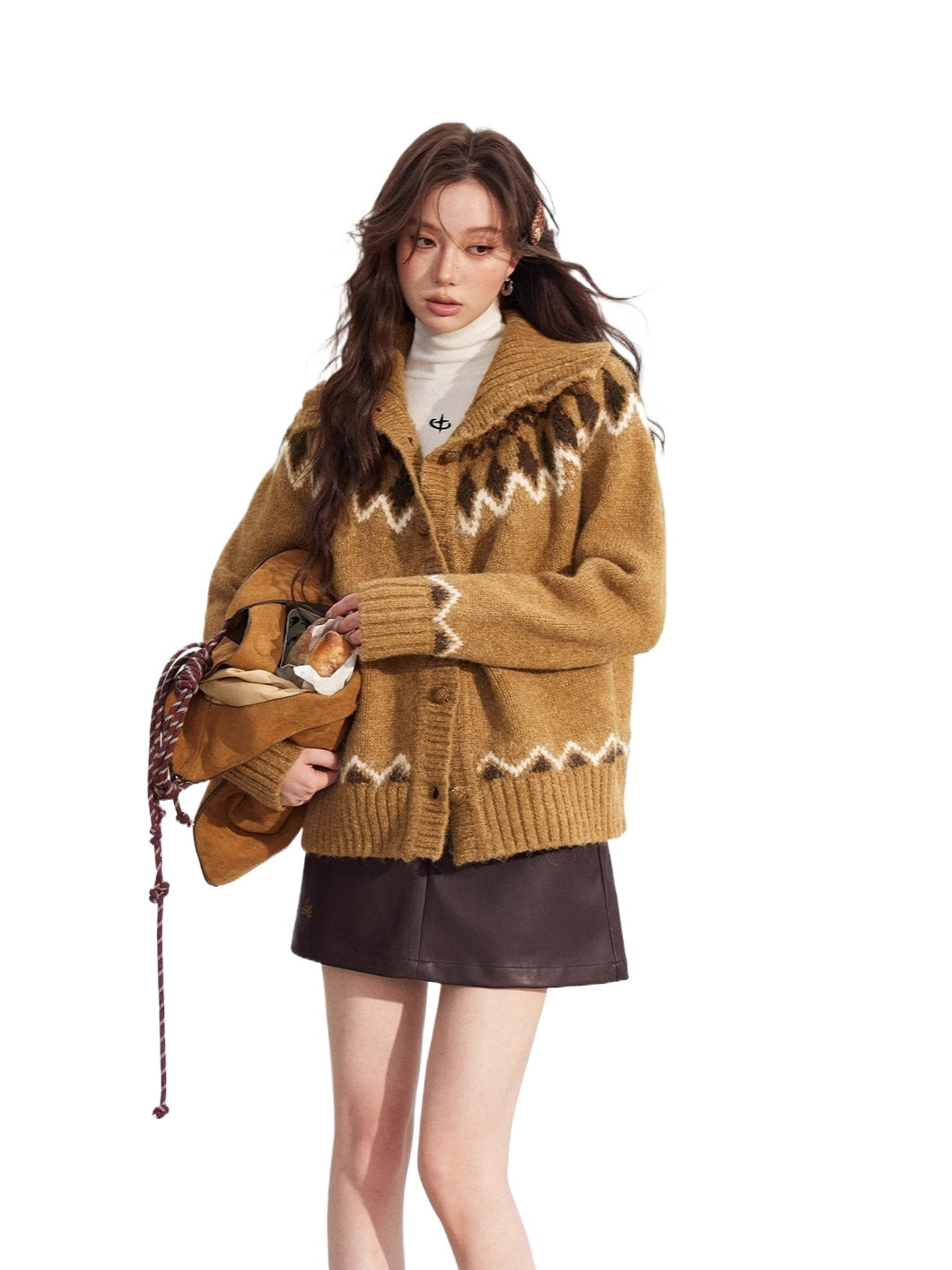 Fair Isle Wool-Blend Collared Knit Sweater