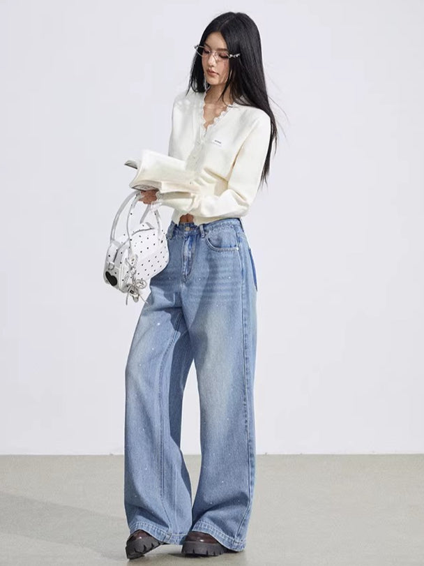 Lace Panel Knit Cardigan