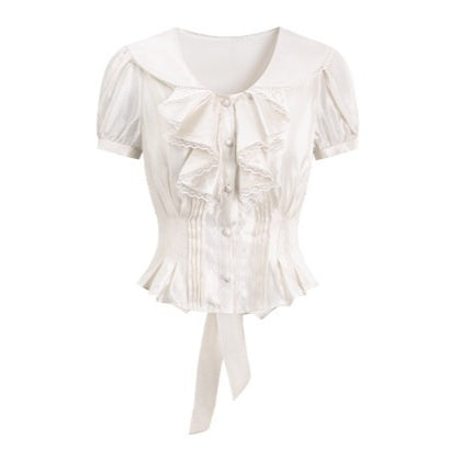 White Tulip Shirt & Midi Skirt Set
