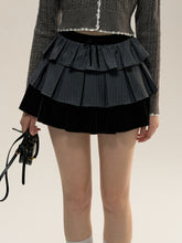 Gray Collar Patchwork Striped Blazer - CHINASQUAD