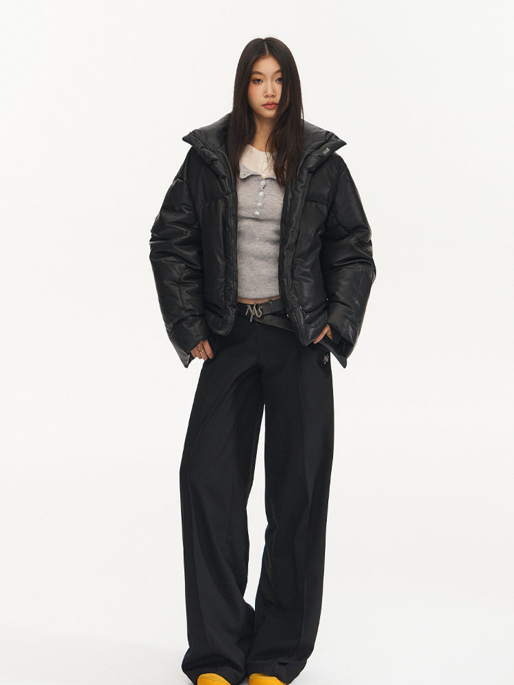 Black Loose Thickened Down Jacket - CHINASQUAD