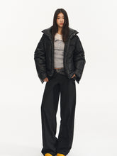 Black Loose Thickened Down Jacket - CHINASQUAD