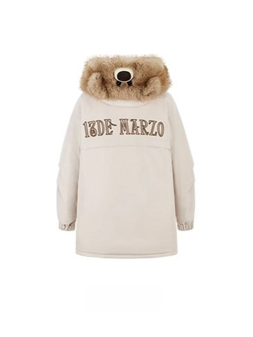 Faux Fur Collar Parka Down Coat