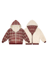 Reversible Plaid Faux Fur Coat - CHINASQUAD