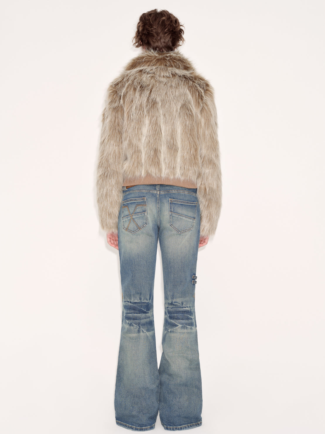 Blue Denim Flared Pants - CHINASQUAD