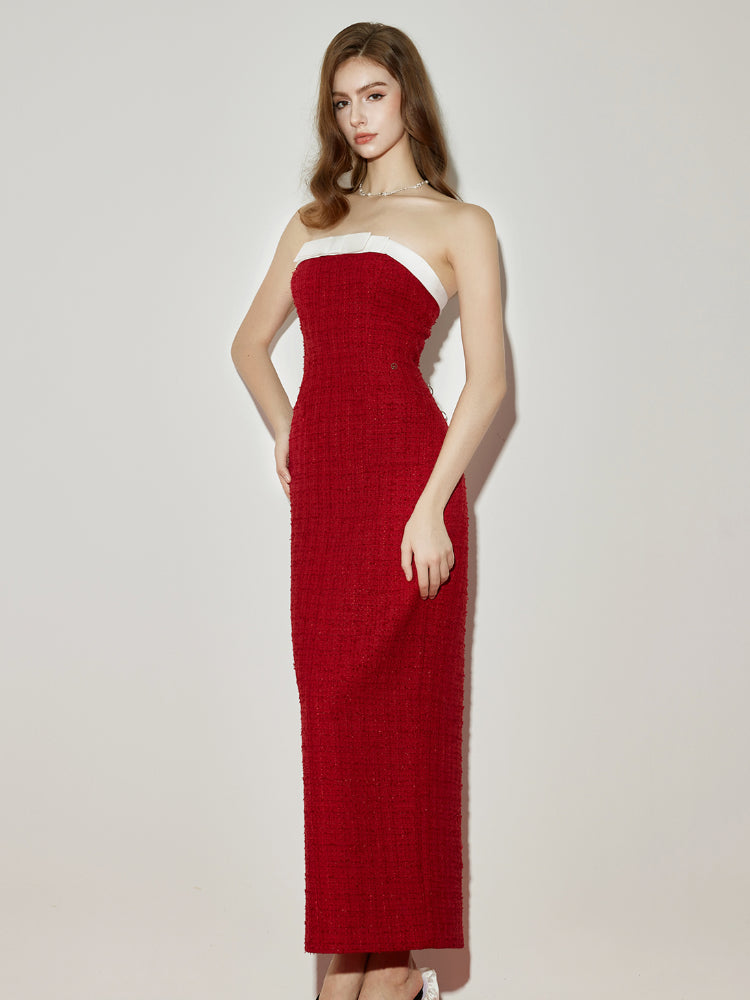 Bowknot Off-Shoulder Maxi Dress & Jacket Set - CHINASQUAD