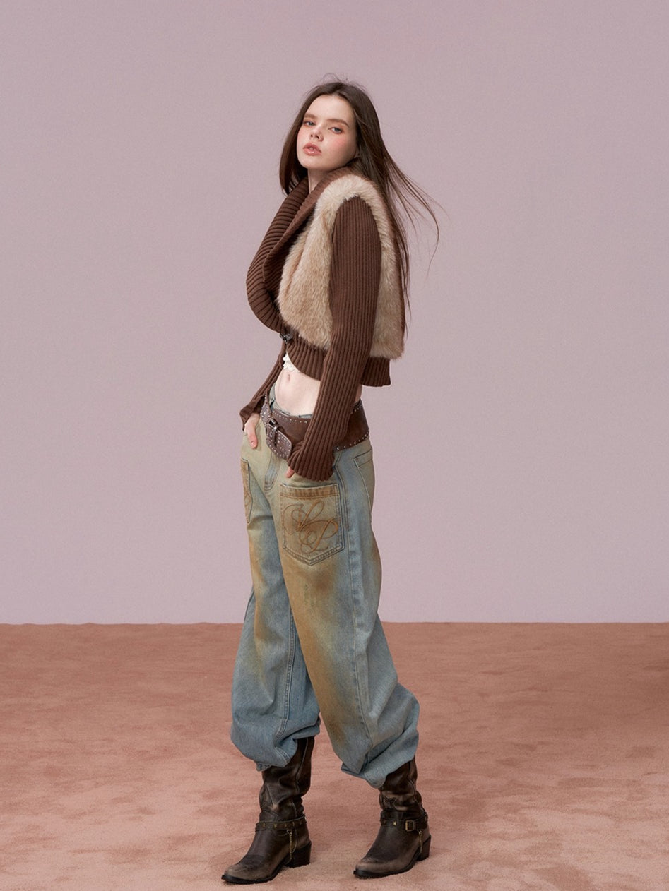 Heavyweight Knit Cropped Jacket