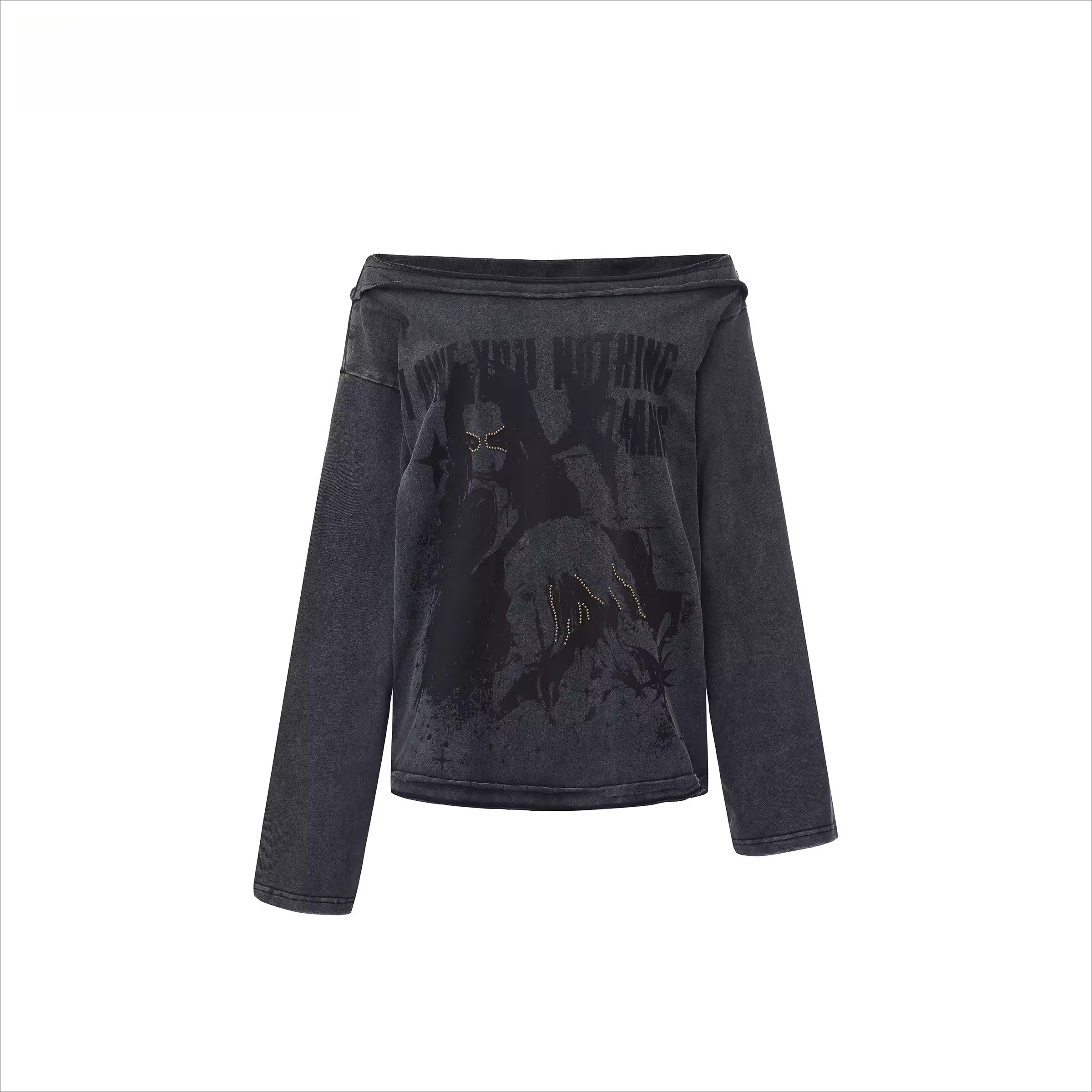 Salt-Washed Grunge Graphic T-Shirt