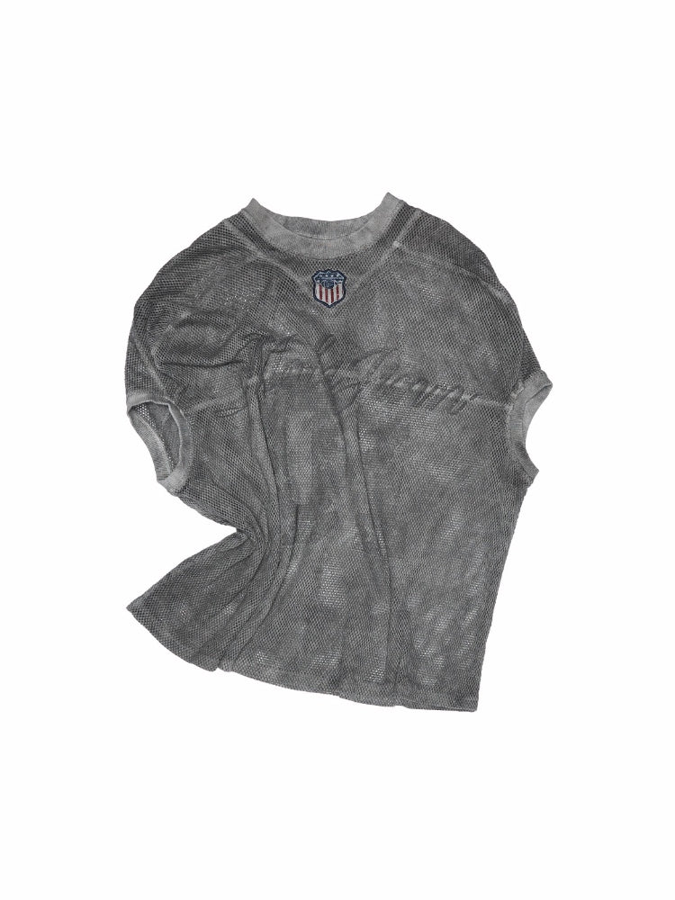 Contrast Logo Vintage Printed Rugby Jersey Shirt