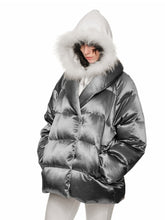 Silver Satin Oversized Down - CHINASQUAD