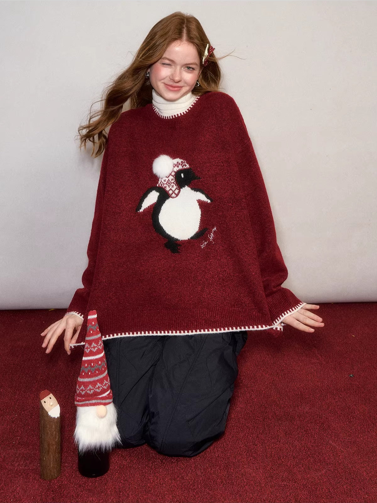 Jacquard Wool-Blend Knit Sweater