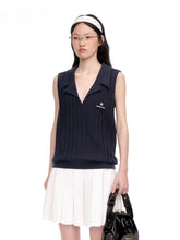 Striped Knit Sleeveless Top - CHINASQUAD
