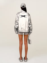 Silver & Black Loose Oversized Sports Jacket - CHINASQUAD