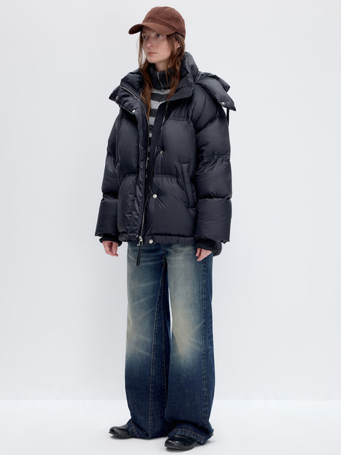Windproof Hooded Duck Down Jacket - CHINASQUAD