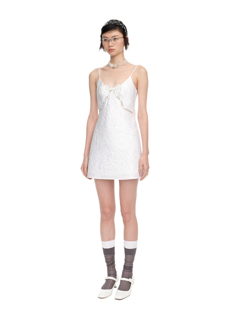 Hollow Bow Tie Strap Dress - CHINASQUAD