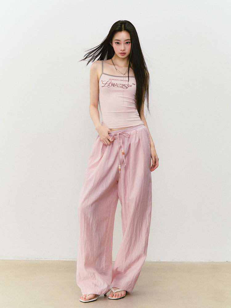 Color-Block Letter Print Camisole - CHINASQUAD