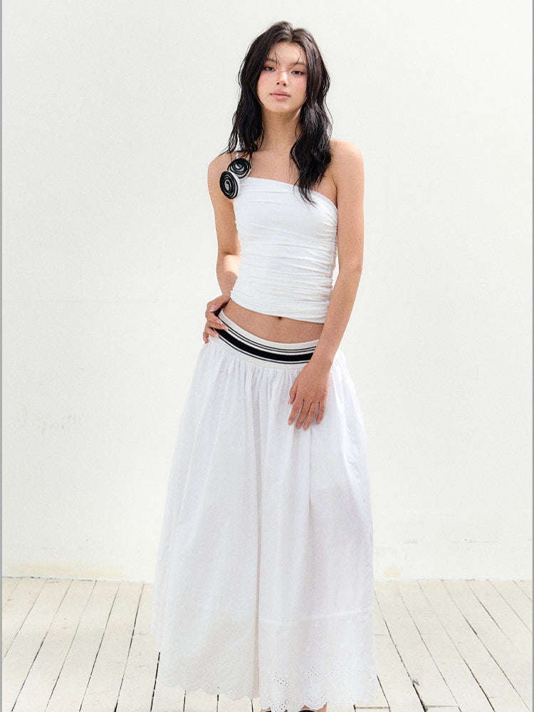 Rose Off-Shoulder Strapless Vest - CHINASQUAD