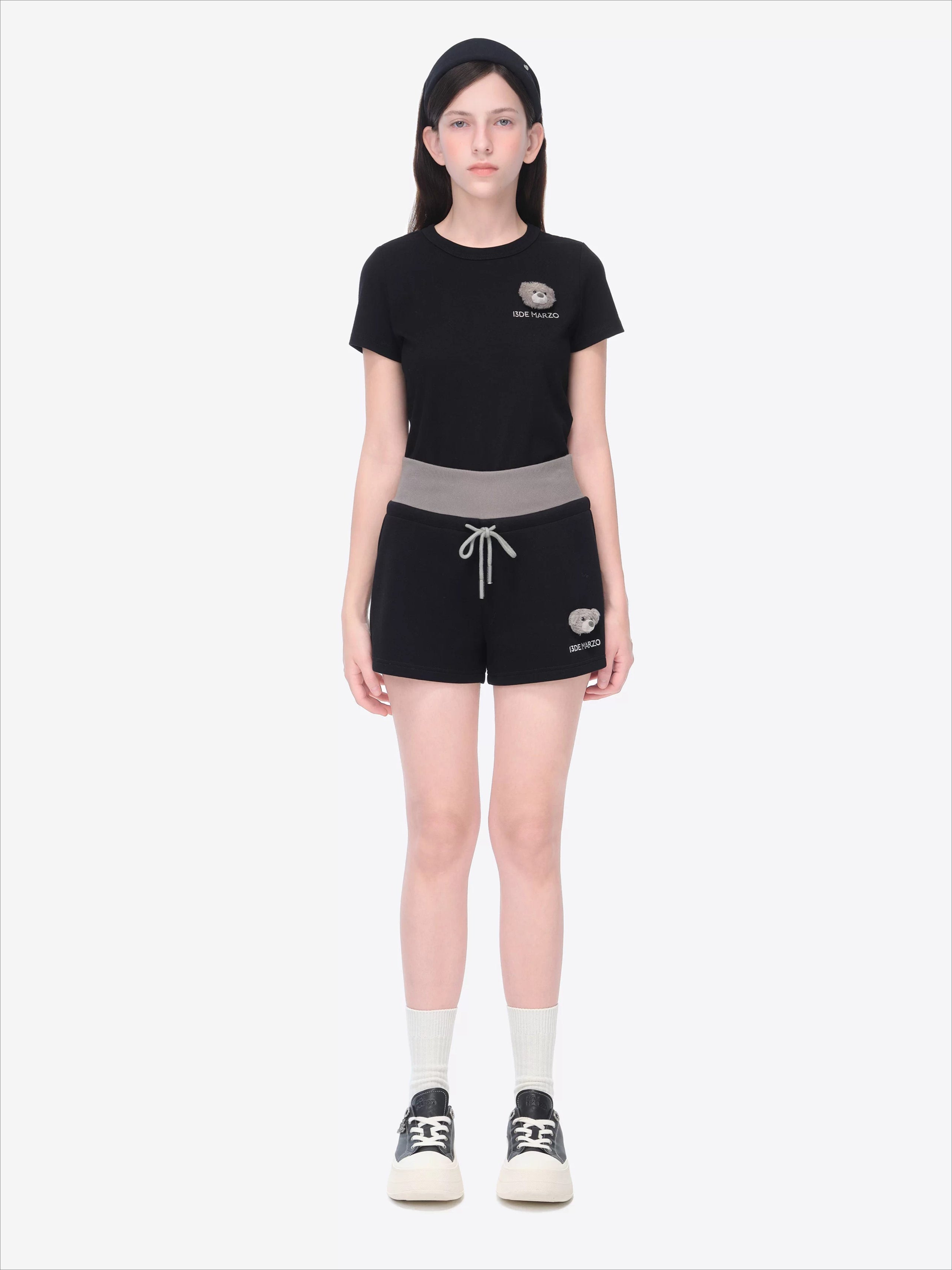Double Waistband Panel Sport Shorts