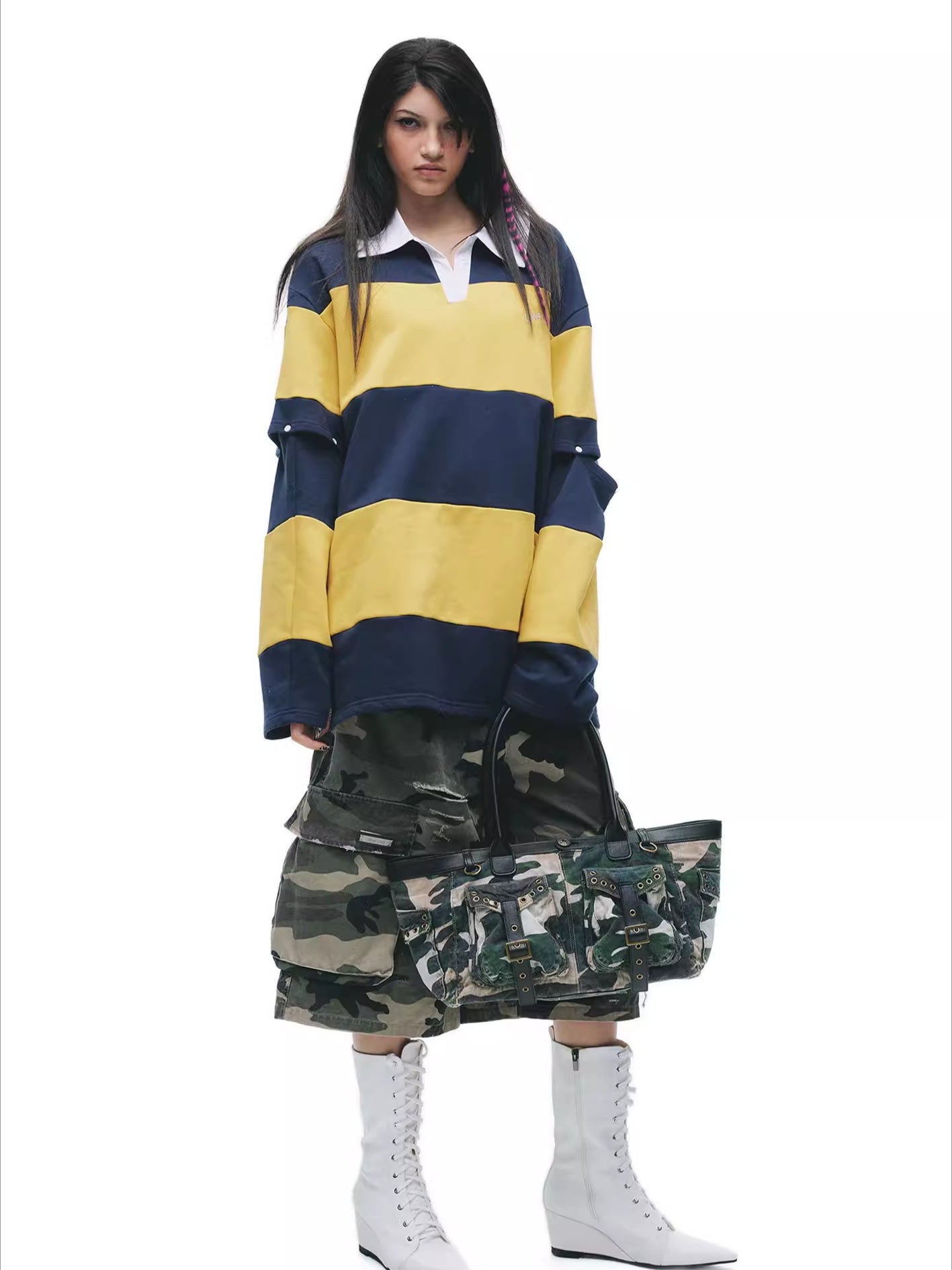 Detachable Patchwork Oversized T-Shirt