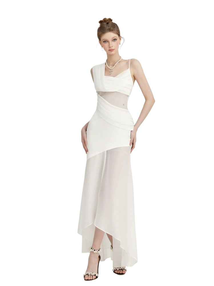 Ayla Slit Full-Skirt Dress - CHINASQUAD