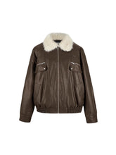 Black & White Vintage Silhouette Collar Moto Jacket - CHINASQUAD