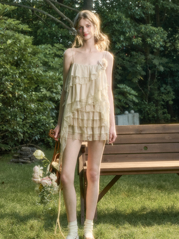 Soft Lace Fairy Tank Top & Skirt Set - CHINASQUAD