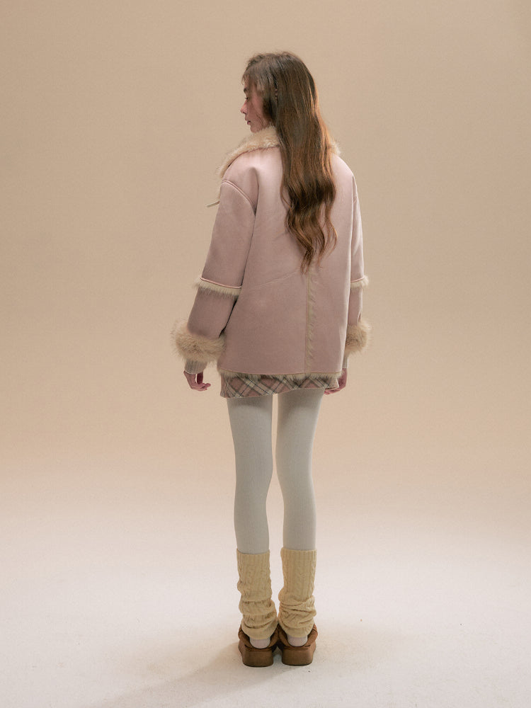 Pink Cedar Faux Fur Coat - CHINASQUAD