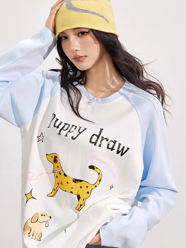 Dopamine Dog Print T-shirt
