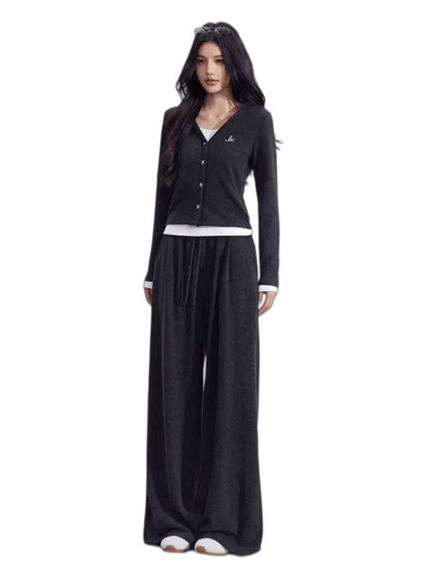 Layered Hooded Knit Set