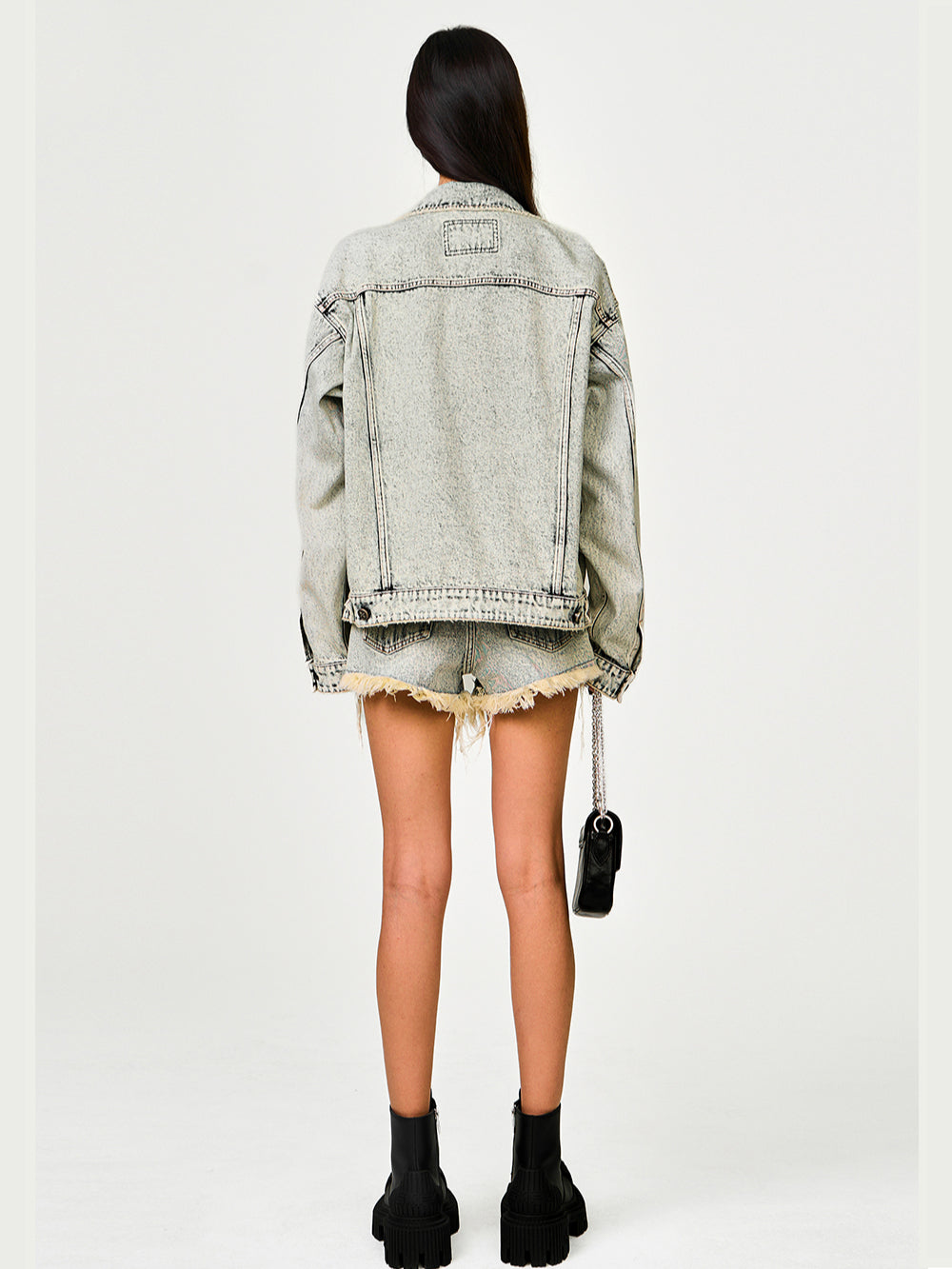 Vintage Black Washed Denim Jacket - CHINASQUAD