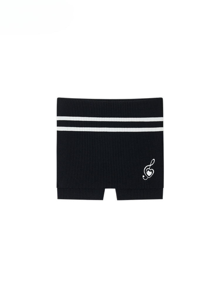 Contrast-colored Stripe Heart-wing T-shirt & Shorts Set - CHINASQUAD
