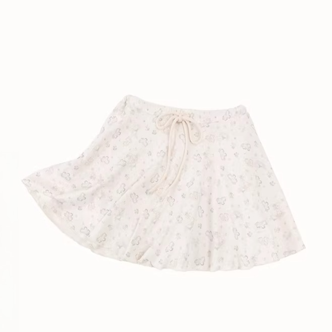 Amusement Park Printed Cardigan & Skirt Set