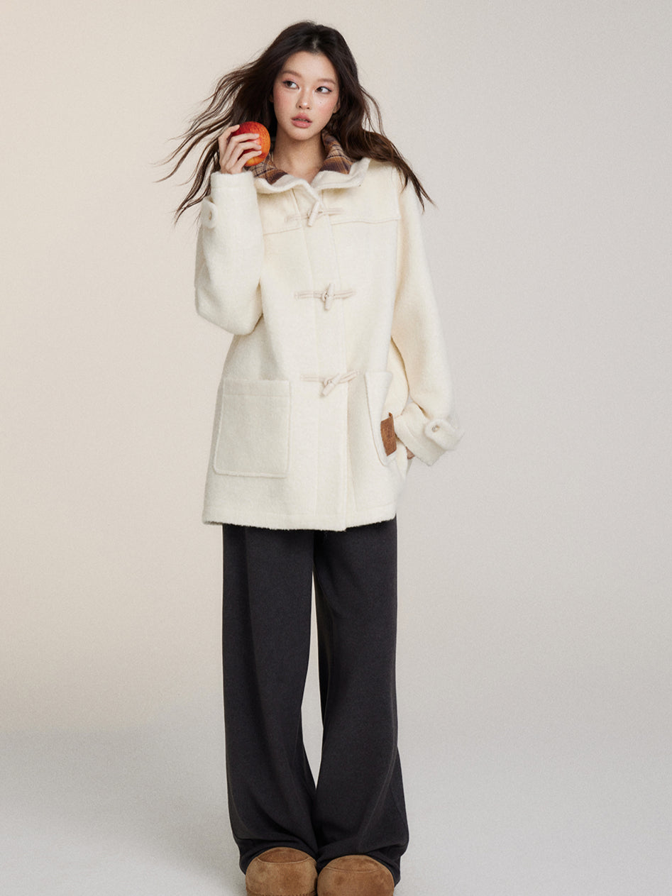 Preppy Plaid Shearling Coat - CHINASQUAD