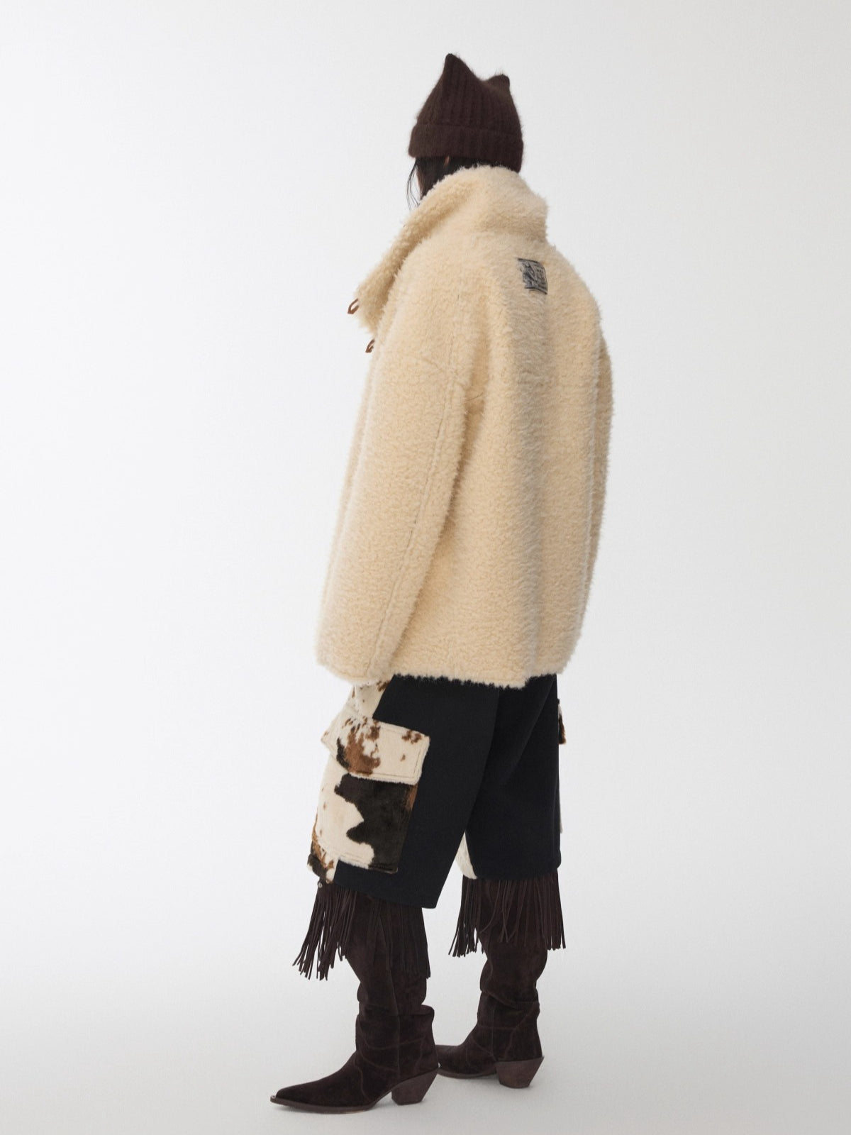 Patchwork Utility Culotte Shorts