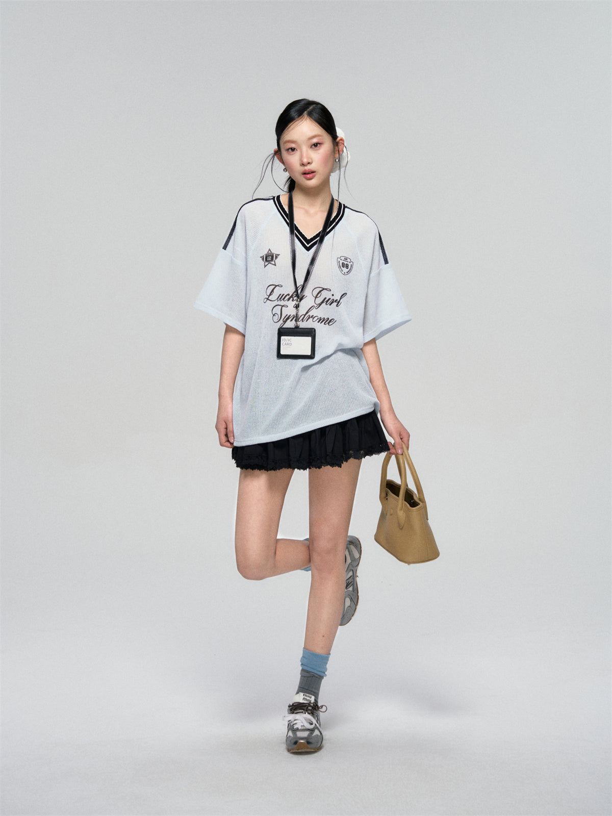 Textured Contrast Trim Sports T-shirt - CHINASQUAD