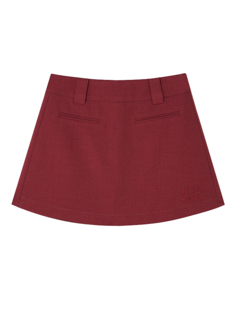 Anti-exposure Applique Pocket Suit Skort - CHINASQUAD