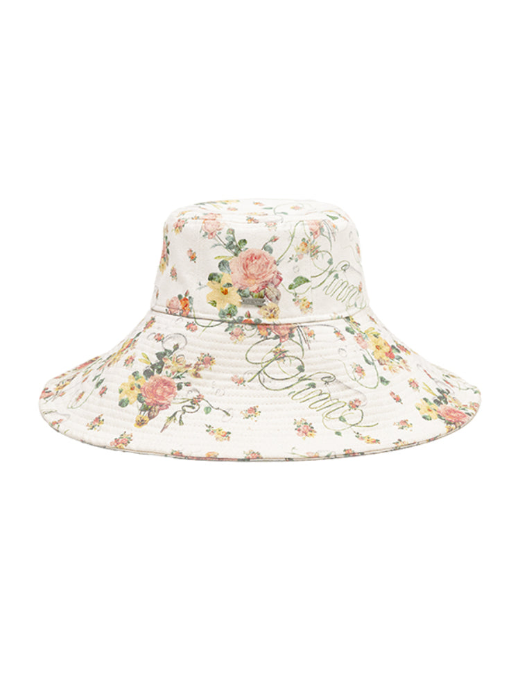 Floral-Printed Sun Hat