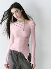 Asymmetrical Off-shoulder Slim Fit Blouse - CHINASQUAD