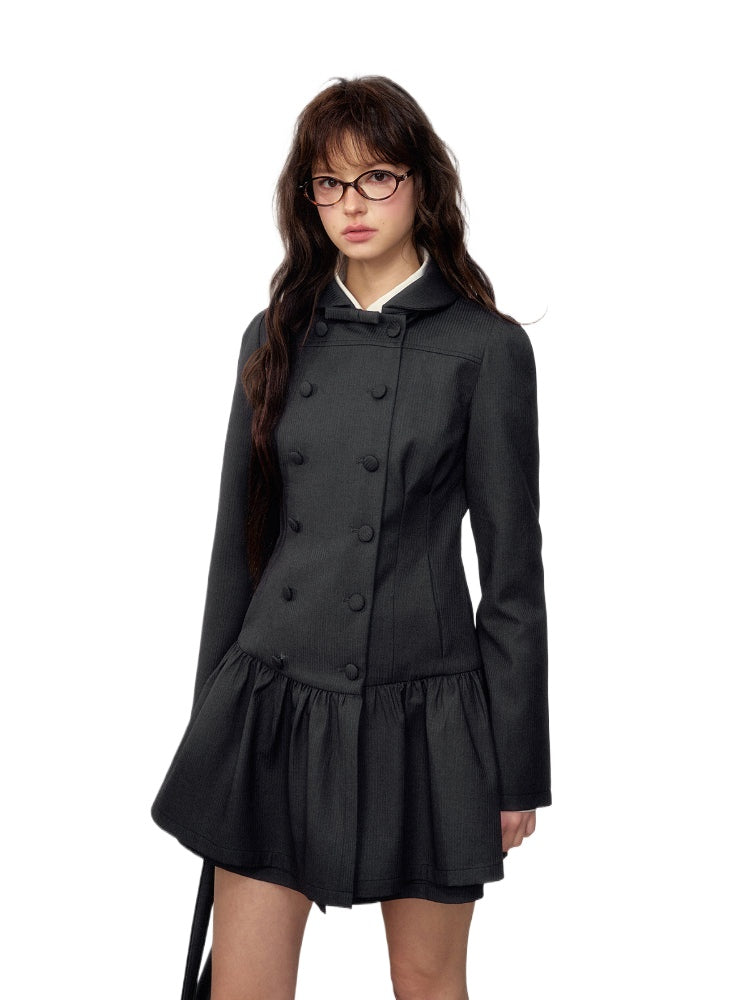 Peter Pan Collar Blazer Dress