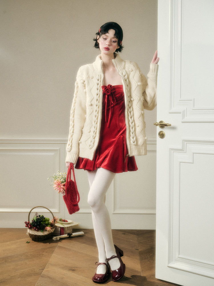 Wool Blend Cream Cloud Coat - CHINASQUAD