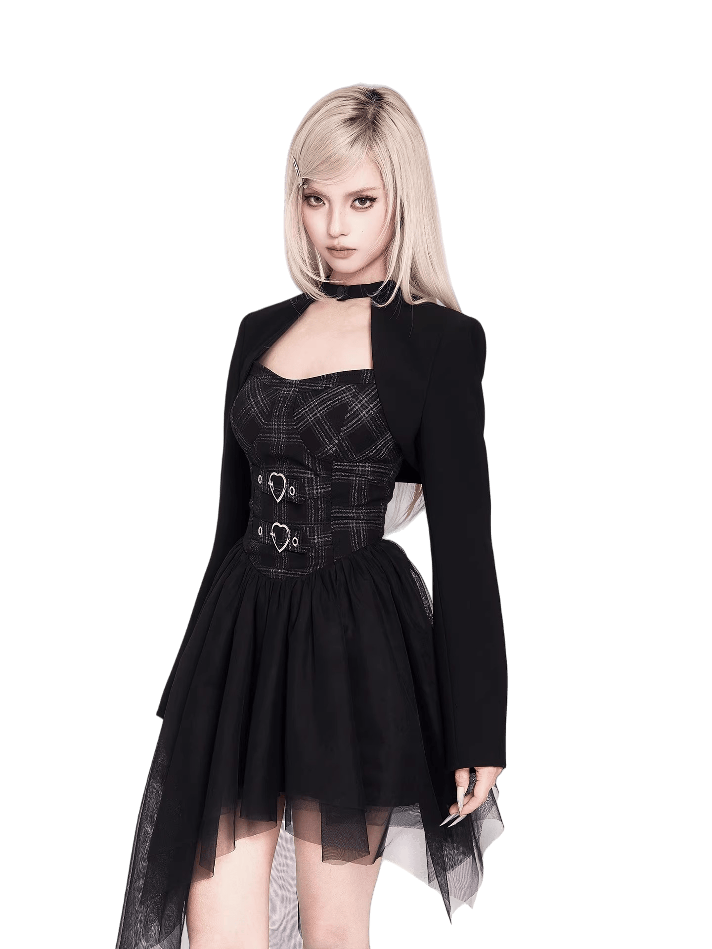 Corset Dress & Cross Bolero Jacket Set