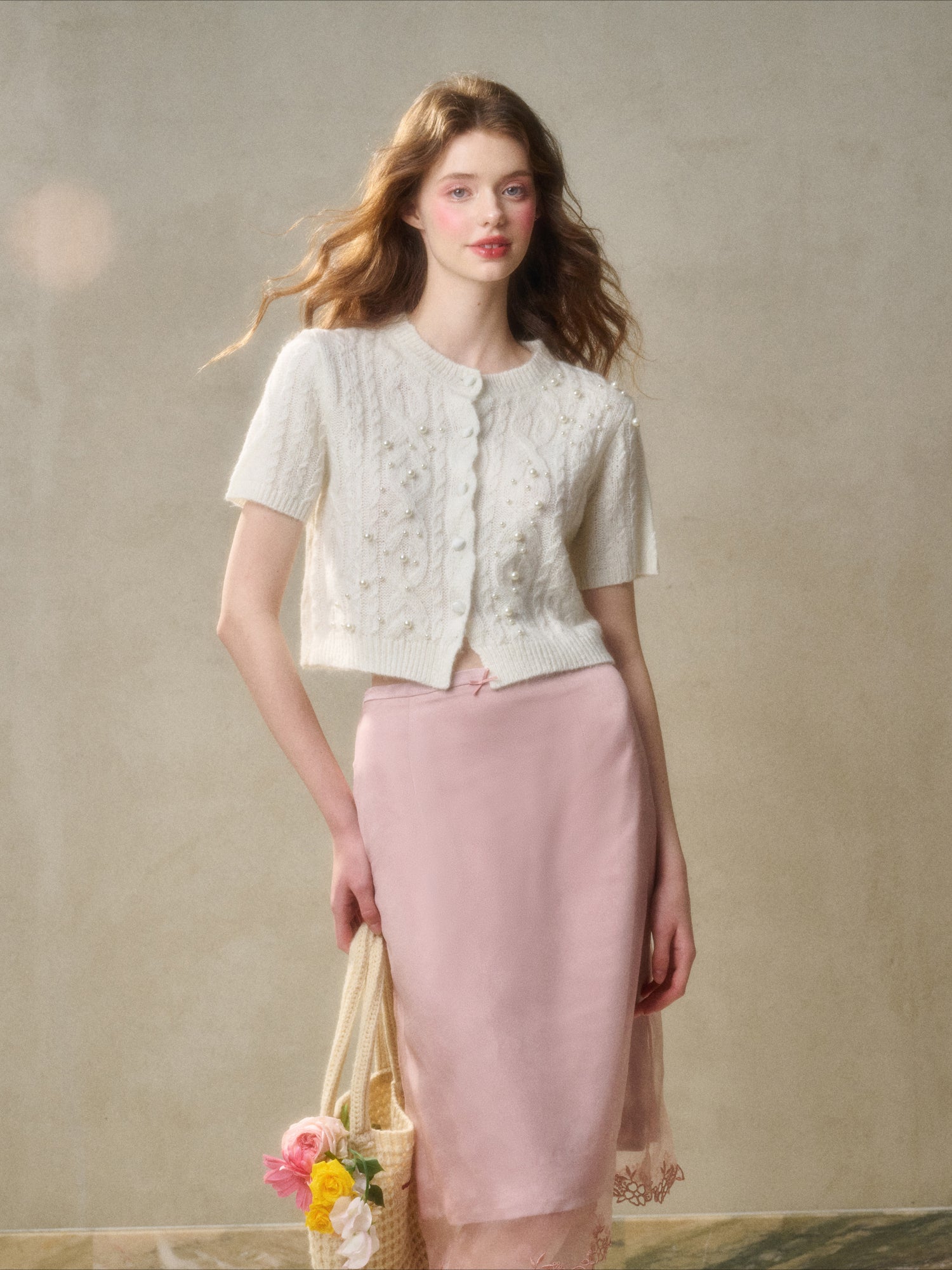 Pearl Mohair Knit Cardigan - CHINASQUAD