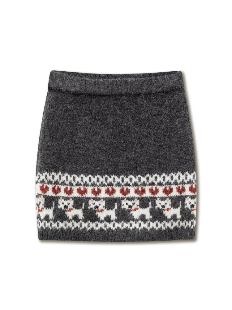 Fair Isle Westie Sweater & Skirt Set - CHINASQUAD