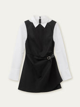 Fake Two-piece Checked Shirt Dress - CHINASQUAD