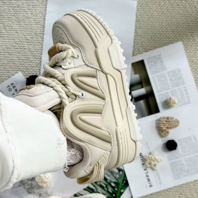 Off-white Chunky Casual Sneakers - CHINASQUAD