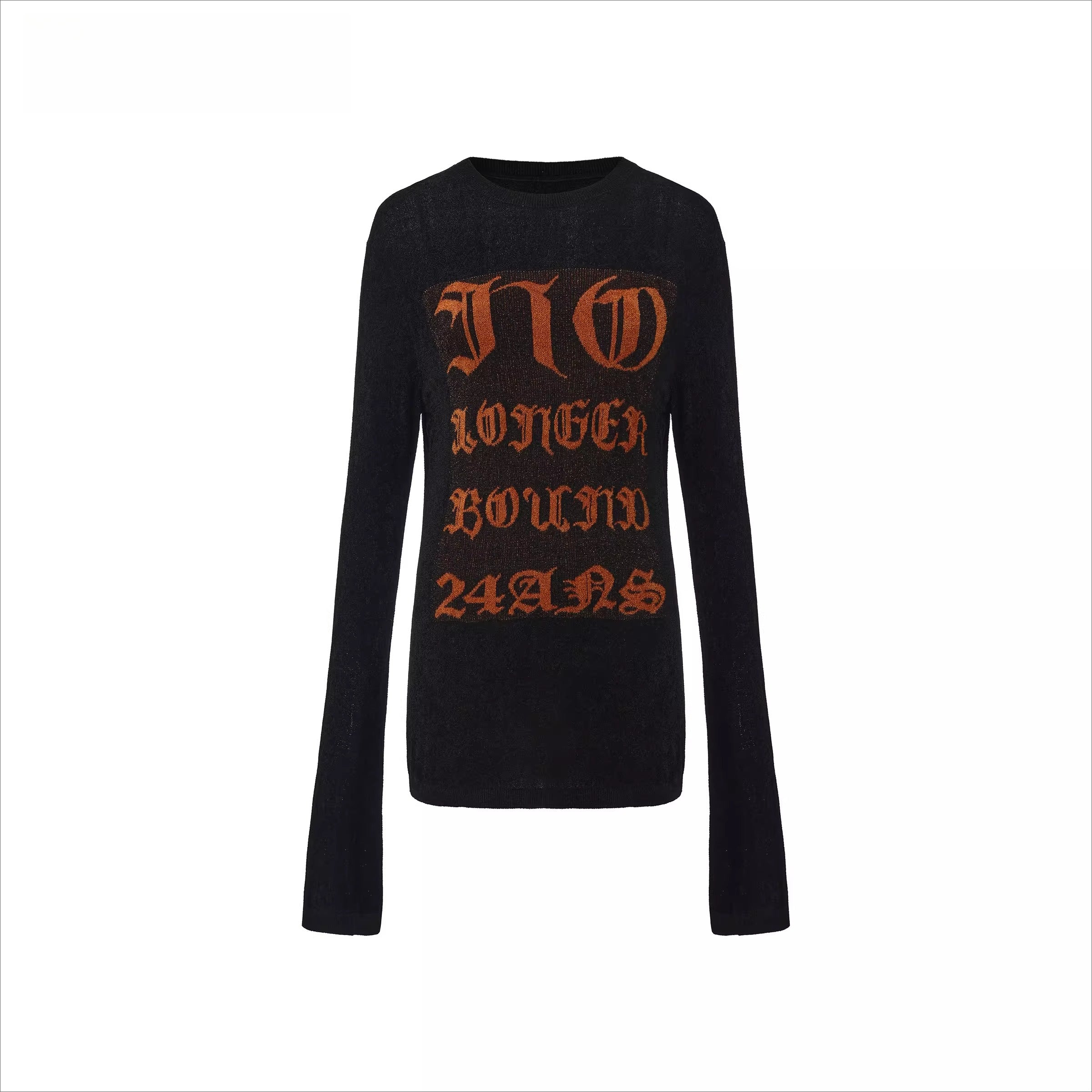 Graphic Knit Long-Sleeve Crewneck